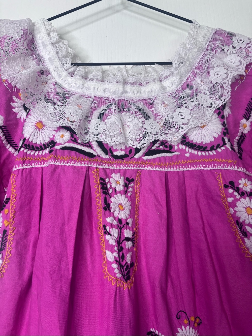 Mexican Embroidered Puebla Dress / Tunics - Picture 4 of 5